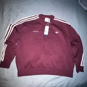 Adidas Burgundy Sporty & Rich Sweatshirt